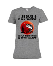 jesus--fly-fishing Premium Fit Ladies Tee tile