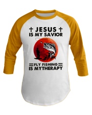 jesus--fly-fishing Baseball Tee tile