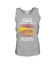 i play the tuba Unisex Tank tile