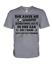 she-asker-me-fly-fishing V-Neck T-Shirt tile