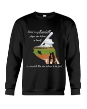 behind baseball player Crewneck Sweatshirt tile