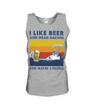 like beer and drag racing Unisex Tank tile