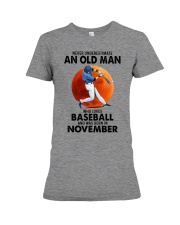 11 baseball olm Premium Fit Ladies Tee tile