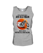 motorcycle drag racing old man Unisex Tank tile