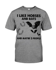 I Like Horses and bats Premium Fit Mens Tee tile