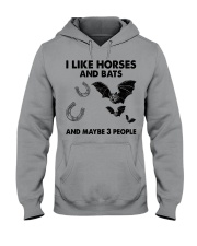 I Like Horses and bats Hooded Sweatshirt front