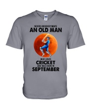 09 cricket olm V-Neck T-Shirt tile