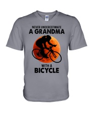 bicycle-grandma V-Neck T-Shirt tile