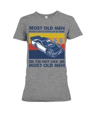 most old men Dirt track racing Premium Fit Ladies Tee tile