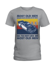 most old men Dirt track racing Ladies T-Shirt tile
