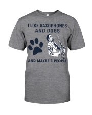 I Like Saxophones And Dogs Classic T-Shirt front