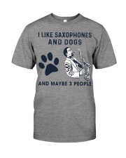 I Like Saxophones And Dogs Premium Fit Mens Tee tile