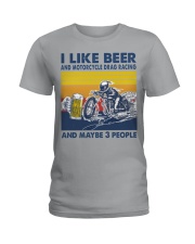 motorcycle drag racing like beer Ladies T-Shirt tile