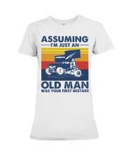 sprint-car-racing-assuming-old-man Premium Fit Ladies Tee tile