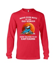 move over boys kart racing Long Sleeve Tee tile