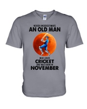 11 cricket olm V-Neck T-Shirt tile