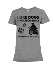 like dog sportbike Premium Fit Ladies Tee tile