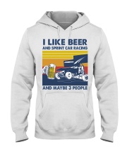 sprint car racing-like beer Hooded Sweatshirt tile