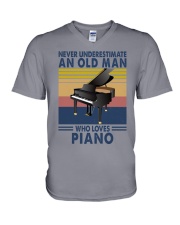 piano never olm vintage V-Neck T-Shirt tile