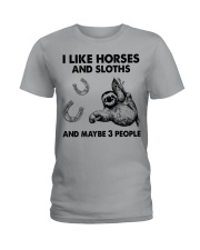 i like horses and sloths Ladies T-Shirt tile