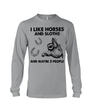 i like horses and sloths Long Sleeve Tee tile
