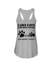 like cats drag racing Ladies Flowy Tank tile