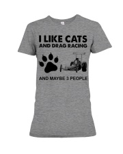 like cats drag racing Premium Fit Ladies Tee tile