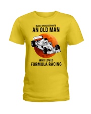 formula racing old man Ladies T-Shirt tile
