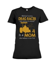 behind every drag racer Premium Fit Ladies Tee tile