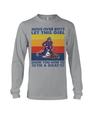 move over-girl-boys goat-tying Long Sleeve Tee tile