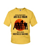obstacle racing old man Youth T-Shirt tile