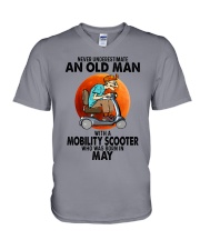 mobility scooter olm 05 V-Neck T-Shirt tile