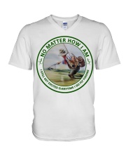no-matter-fly-fishing1 V-Neck T-Shirt tile