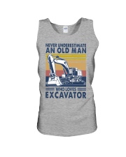 excavator never olm vintage Unisex Tank tile