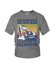 excavator never olm vintage Youth T-Shirt tile