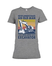excavator never olm vintage Premium Fit Ladies Tee tile