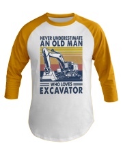 excavator never olm vintage Baseball Tee tile