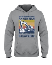 excavator never olm vintage Hooded Sweatshirt tile