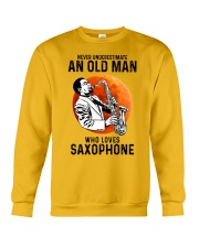 saxophone old man Crewneck Sweatshirt tile