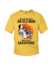 saxophone old man Youth T-Shirt tile