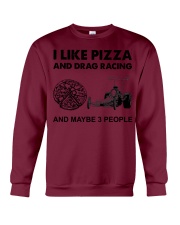 like pizza drag racing Crewneck Sweatshirt tile