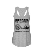 like pizza drag racing Ladies Flowy Tank tile
