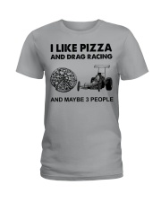 like pizza drag racing Ladies T-Shirt tile