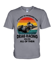 Drag racing got 99 V-Neck T-Shirt tile