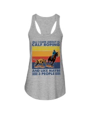 all-i-care-about-calf-roping Ladies Flowy Tank tile