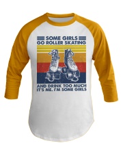 roller-skating-some-girl Baseball Tee tile