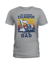 Excavator my favorite call me dad Ladies T-Shirt tile