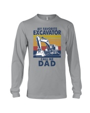 Excavator my favorite call me dad Long Sleeve Tee tile