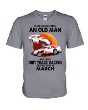 dirt track racing olm 03 V-Neck T-Shirt tile