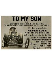 drag racing to my son 36x24 Poster front